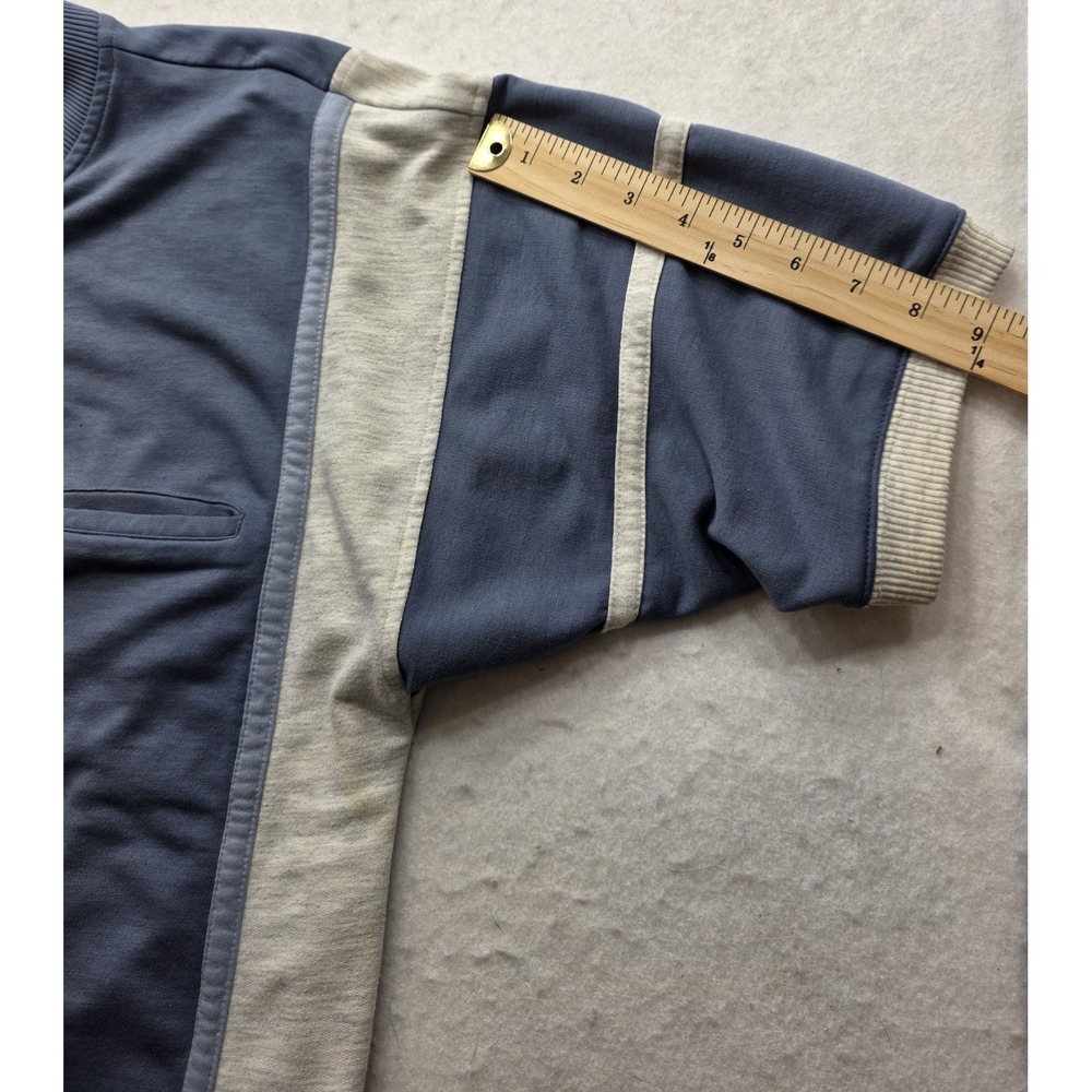 Greenline International Vintage Men's Blue & Gray 3 Button Golf Shirt. Size L - Picture 5 of 8